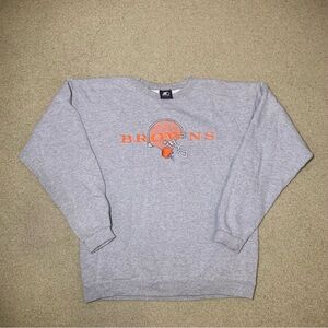 Vintage Starter NFL Cleveland Browns Embroidered Gray Sweatshirt Men’s Large